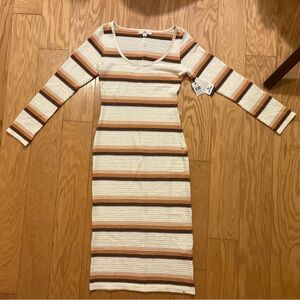 Rip Curl- Sun Club Stripe Midi Dress (NWT)